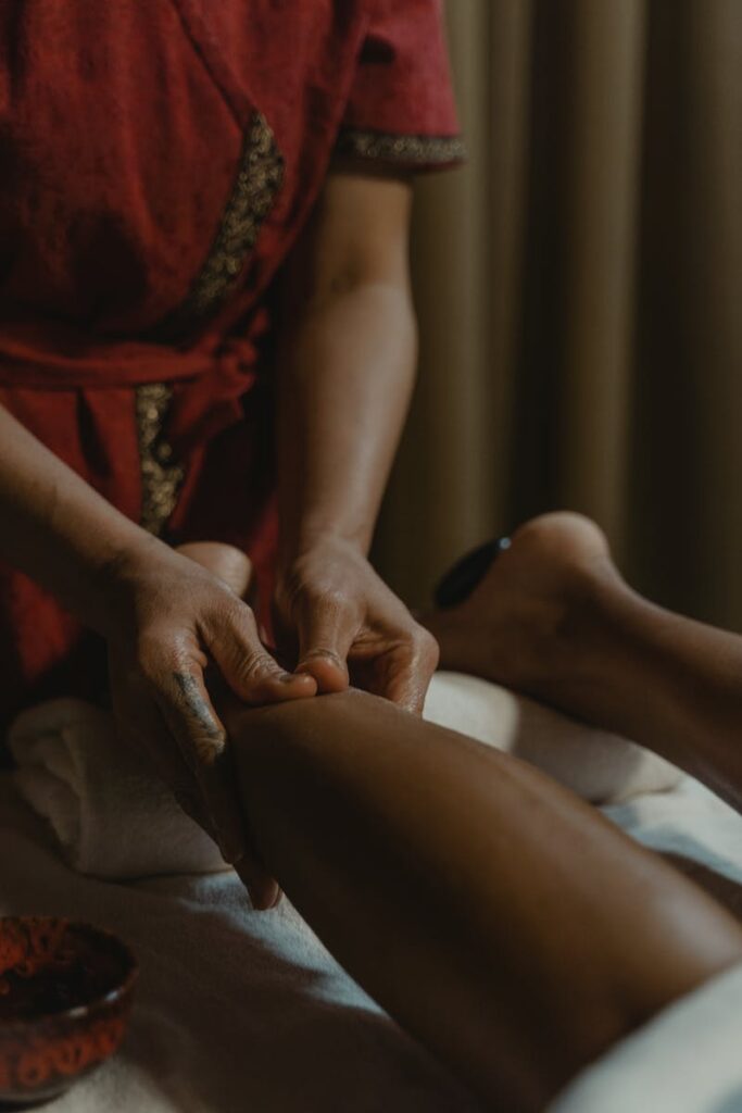Close-Up Shot of a Person Doing a Massage